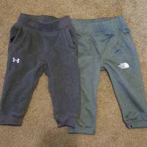 Baby Under Armour and Northface sweatpants